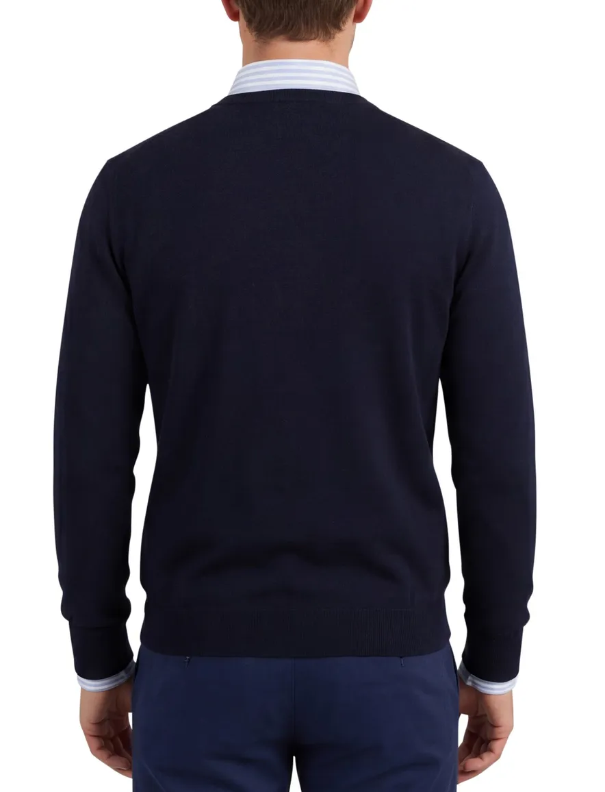Olymp trui donkerblauw v-hals