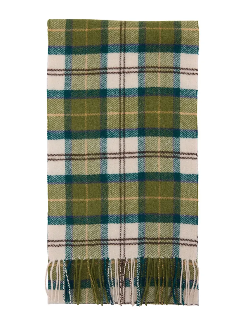 Barbour sjaal groen geruit wol