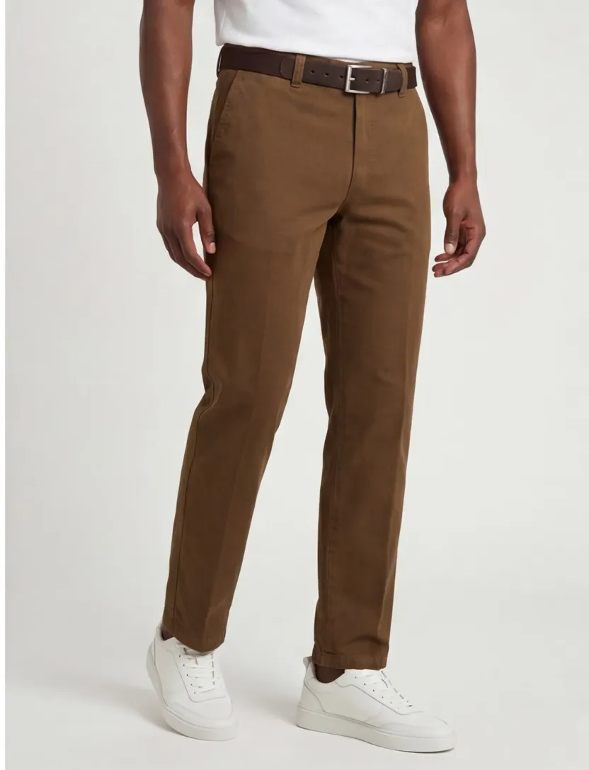 M.E.N.S. broek winter katoen cognac Madrid