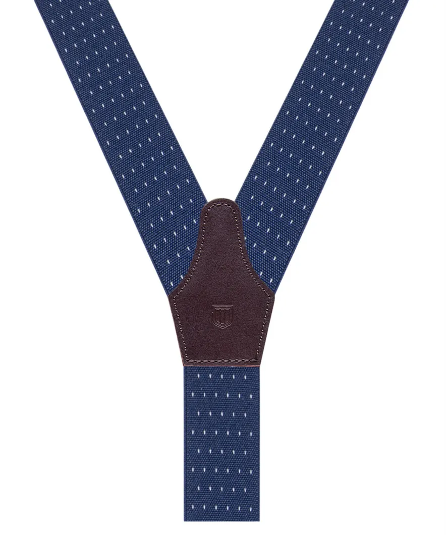 Profuomo bretels marineblauw dot 36 MM