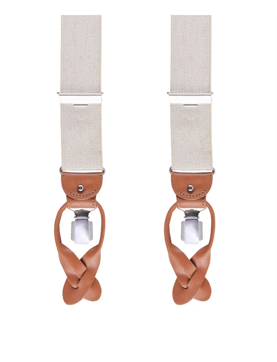 Profuomo bretels informeel beige 36 MM