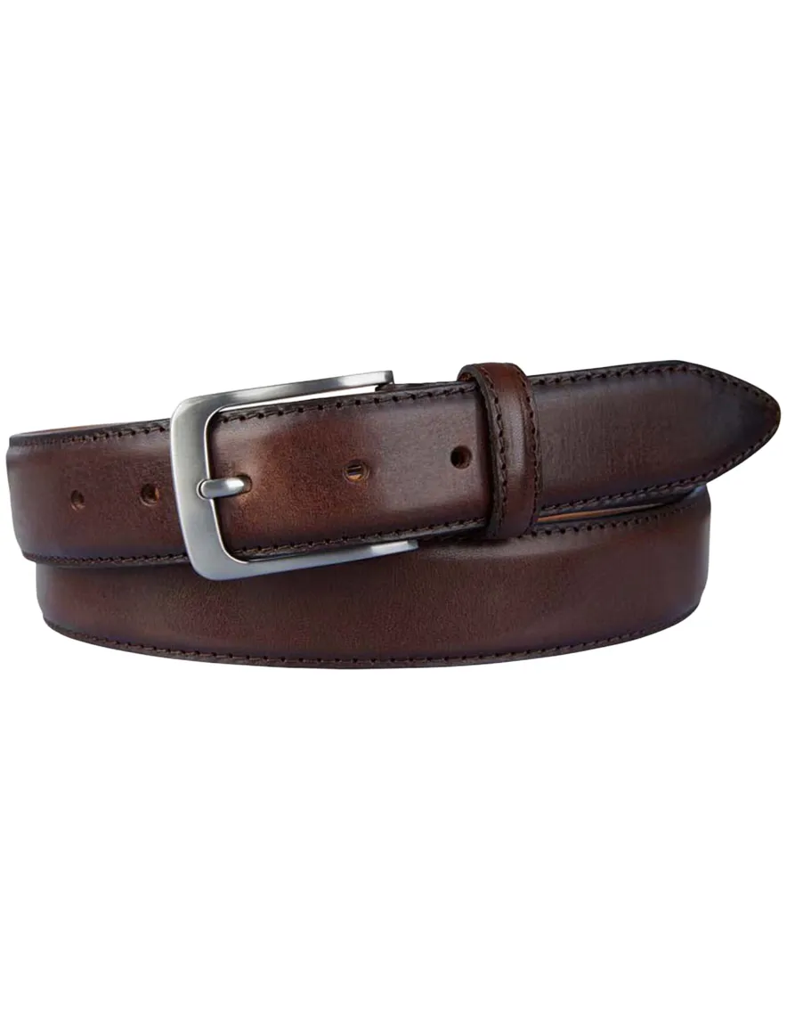 Profuomo riem leder brown polish