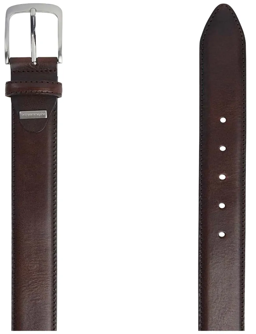 Profuomo riem donkerbruin vintage leder