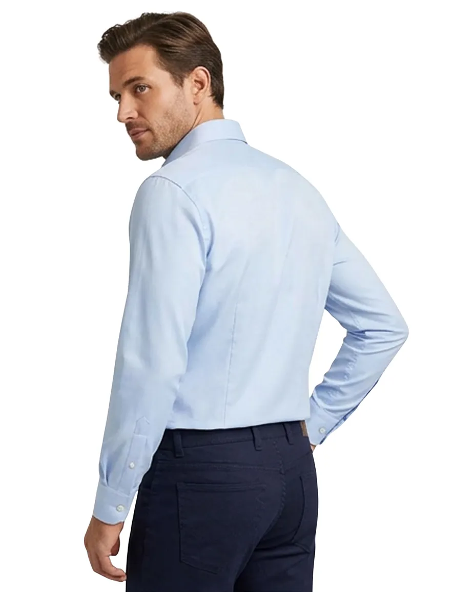 Profuomo overhemd slim fit sky blue two ply