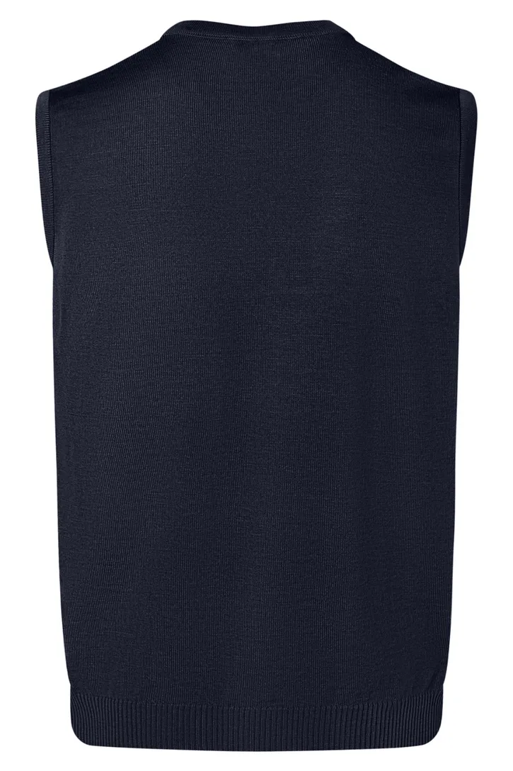 Maerz slipover navy merinowol v-hals