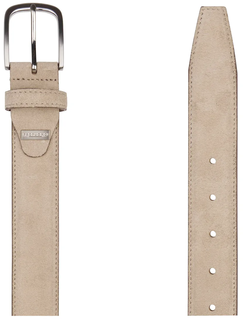 Profuomo riem beige suède