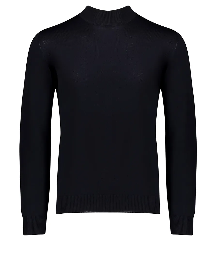 Maerz turtle neck navy merinowol