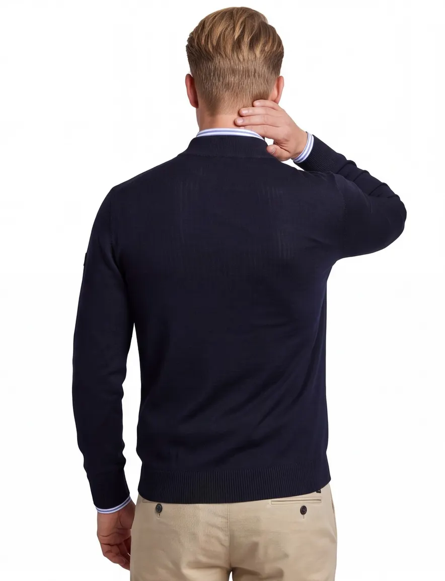 Maerz turtle neck navy merinowol
