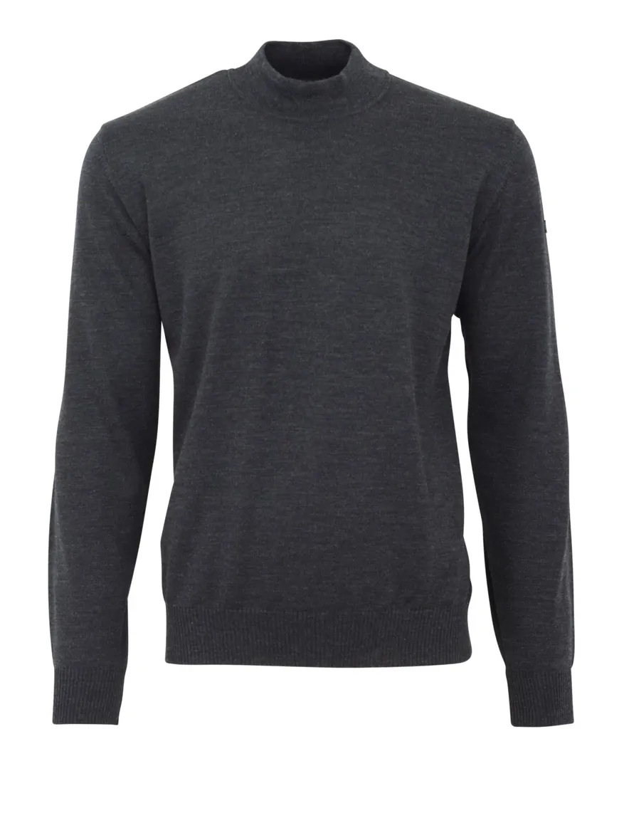 Maerz trui turtle neck antraciet merinowol