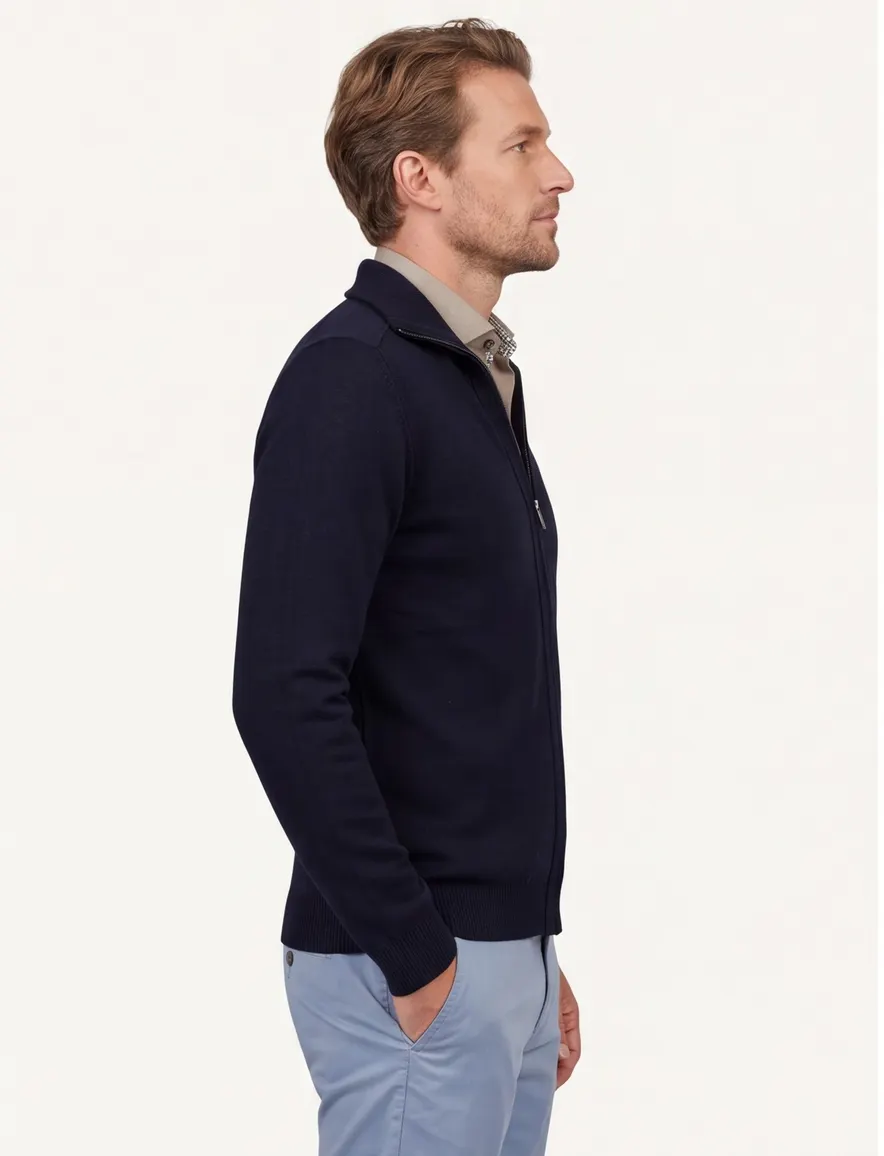 Maerz herenvest donkerblauw met rits
