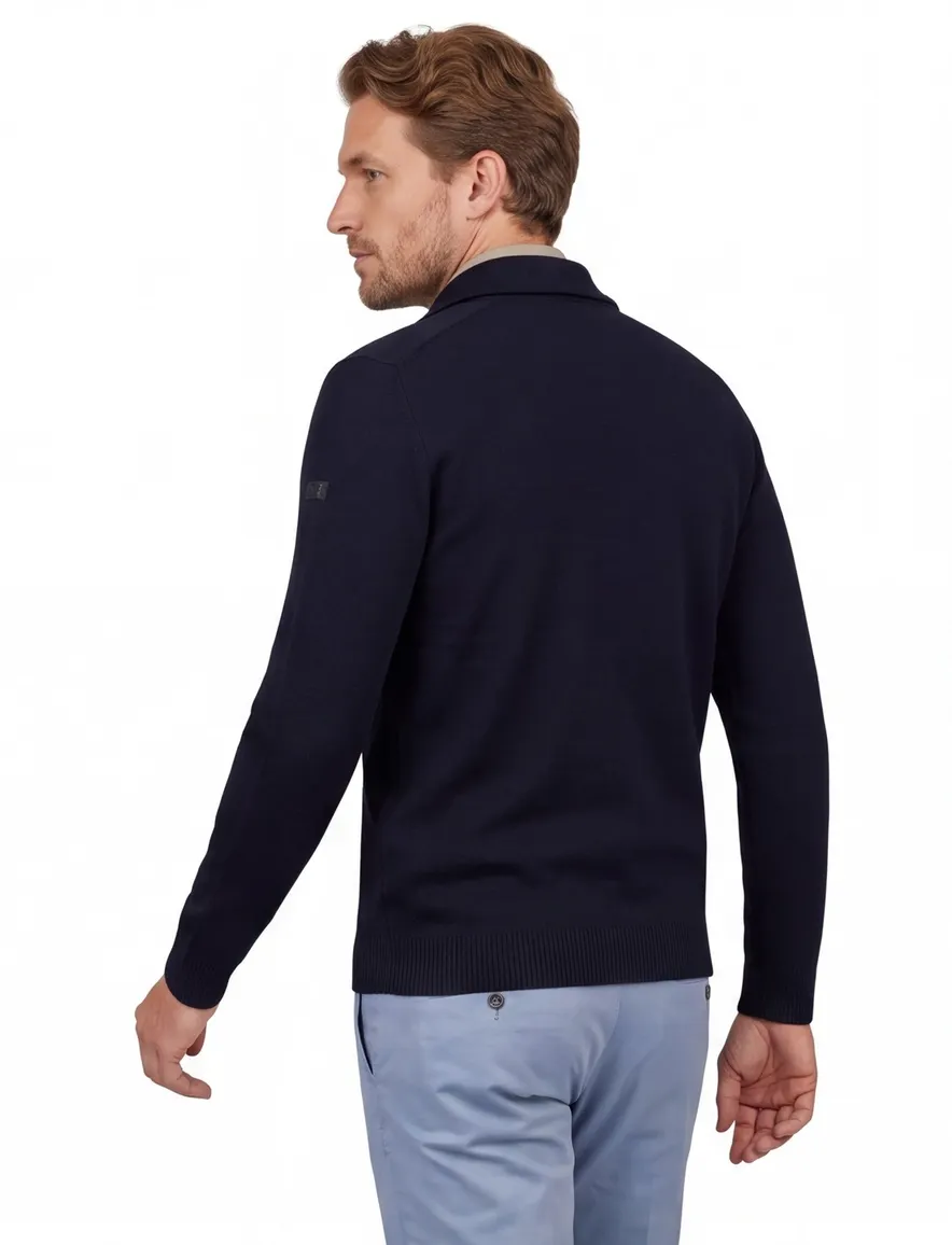 Maerz herenvest donkerblauw met rits