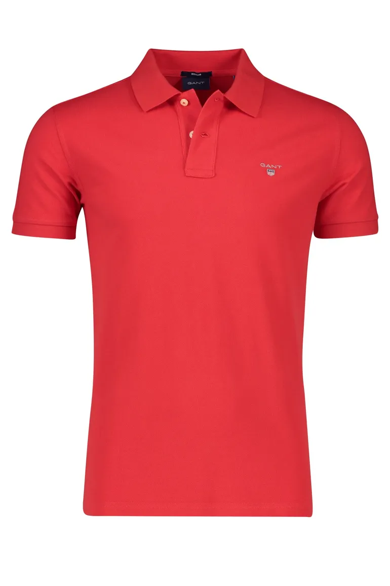 Gant polo regular fit rood
