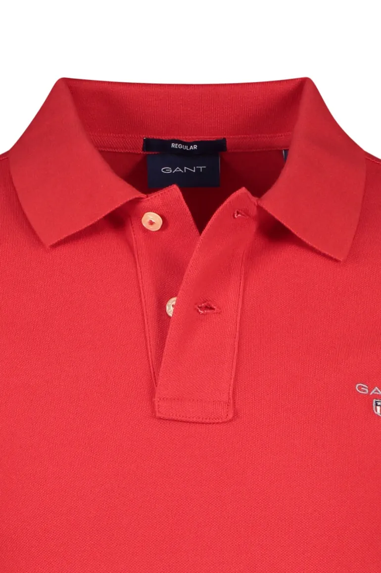 Gant polo regular fit rood