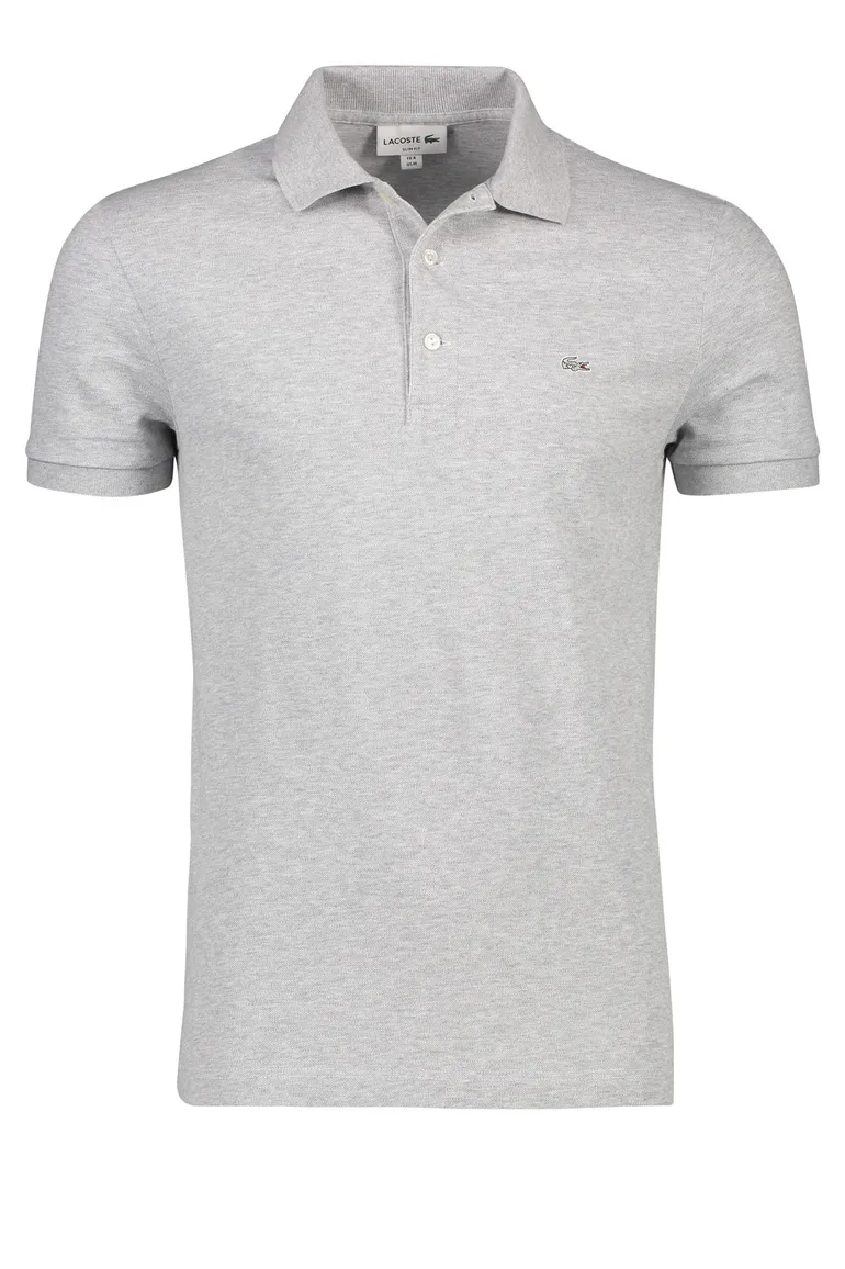 Poloshirt Lacoste grijs slim fit
