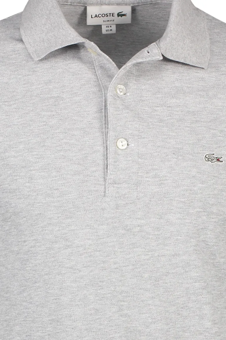 Poloshirt Lacoste grijs slim fit