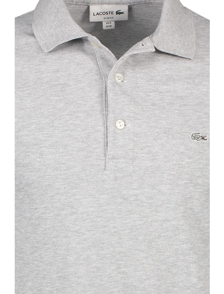 Poloshirt Lacoste grijs slim fit