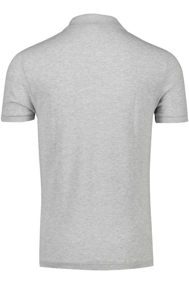Lacoste polo slim fit grijs gemêleerd katoen