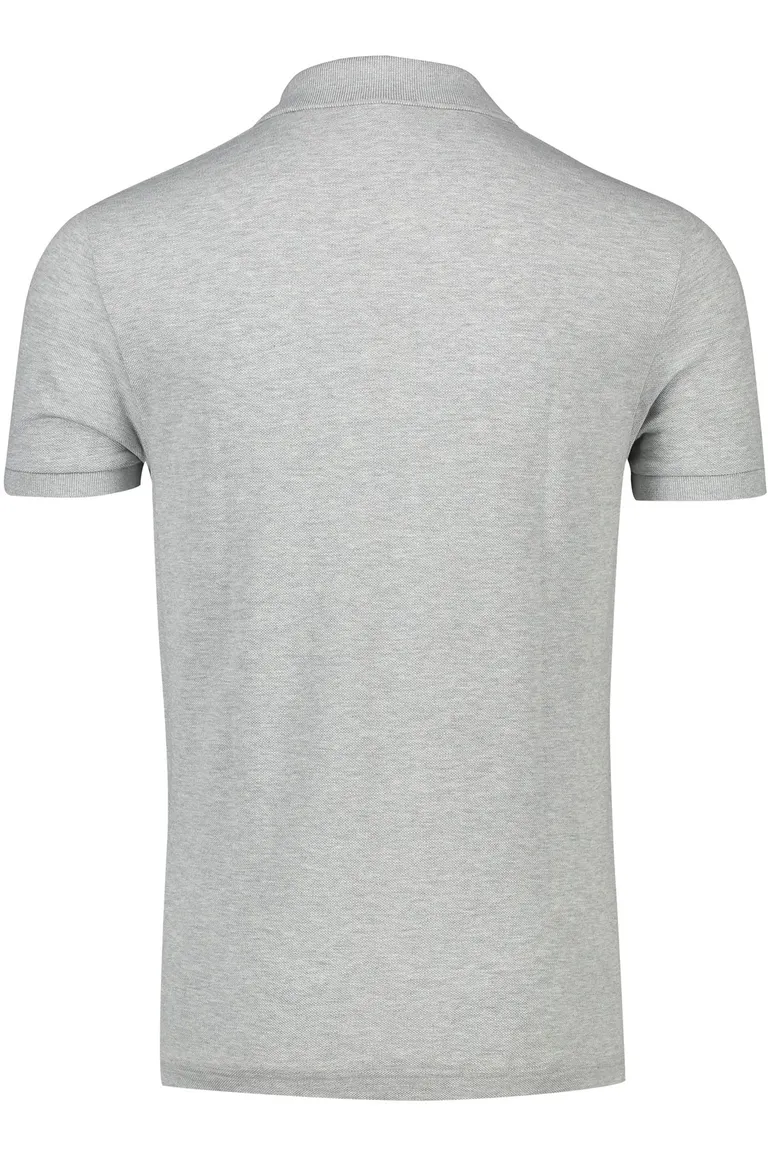 Lacoste polo slim fit grijs gemêleerd katoen