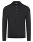 Maerz trui half zip knopen effen zwart wol