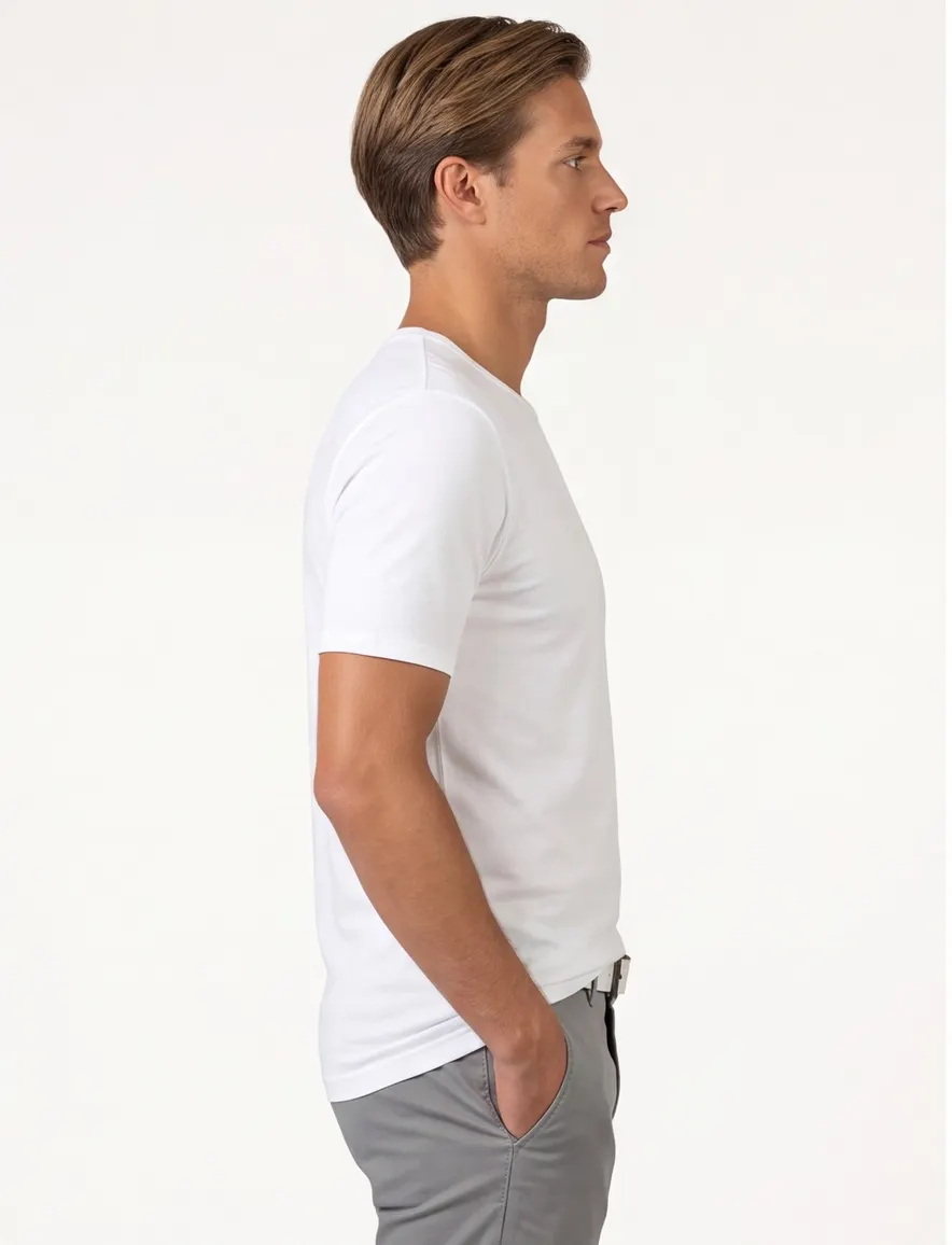 T-shirt wit Novila katoen