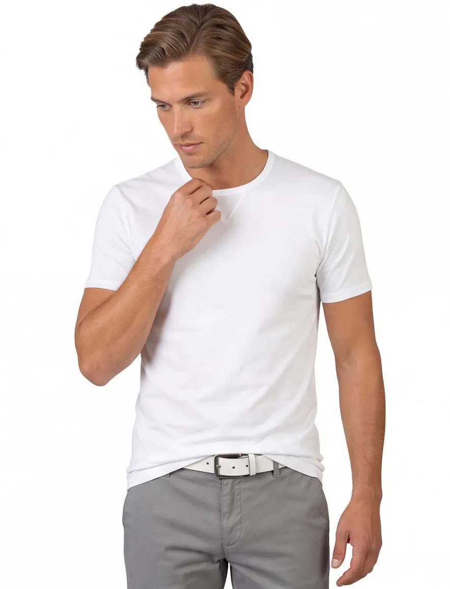 T-shirt wit Novila katoen