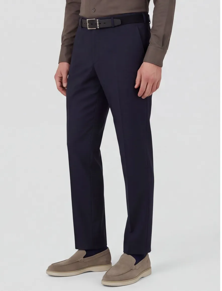 M.E.N.S. broek Madrid donkerblauw met riem