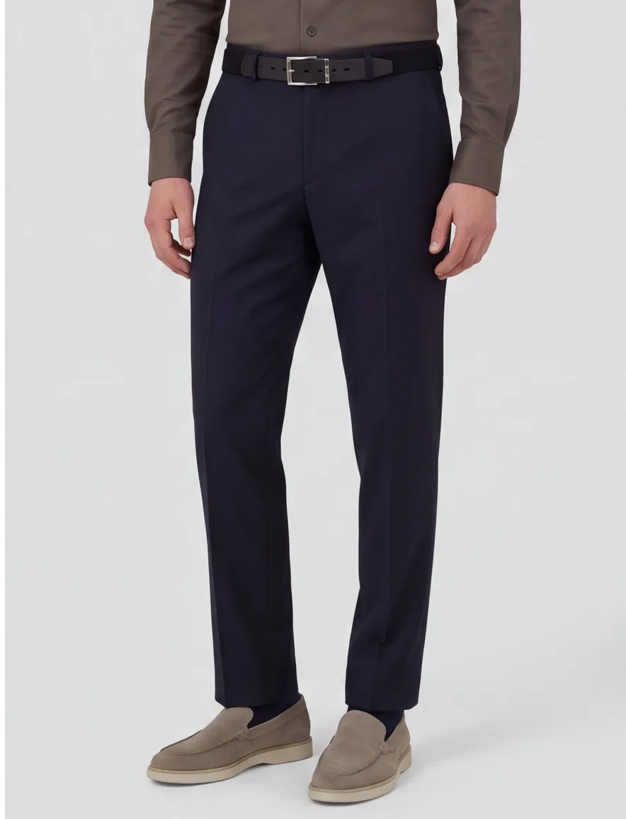 M.E.N.S. broek Madrid donkerblauw met riem