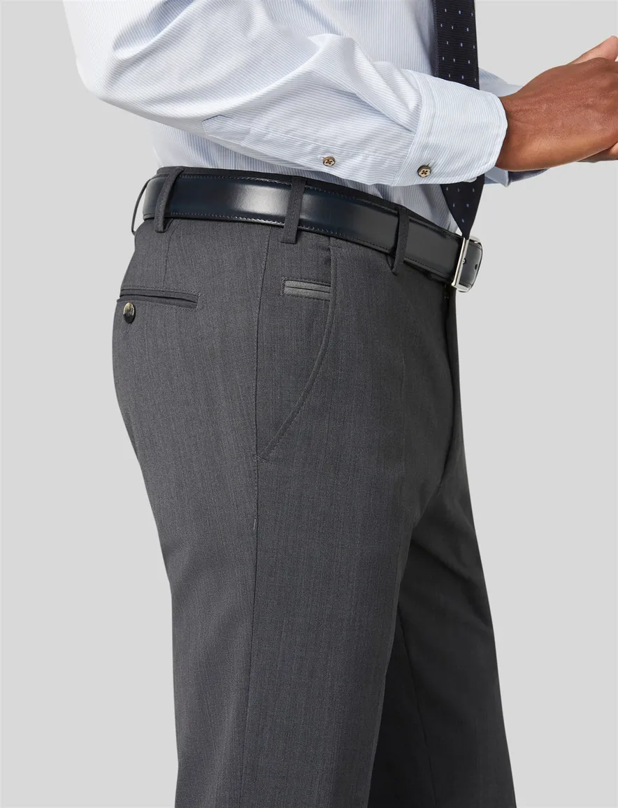 Meyer wollen pantalon Bonn grijs effen