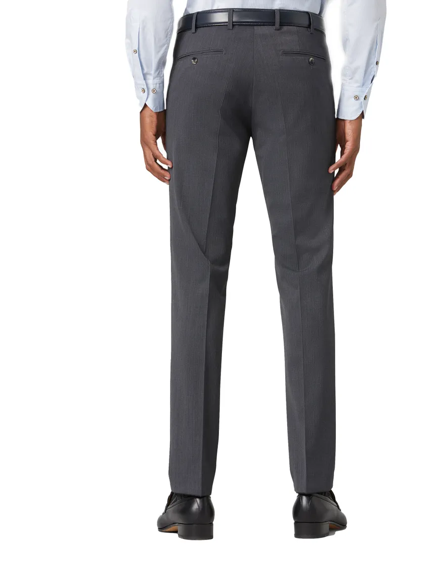 Meyer wollen pantalon Bonn grijs effen