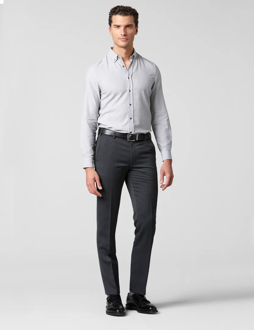 wollen pantalon Meyer Oslo grijs
