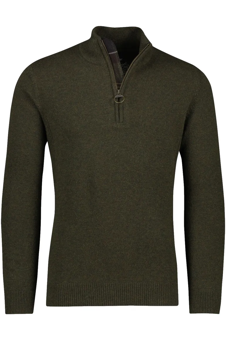 Barbour holden trui gemeleerd donkergroen wol