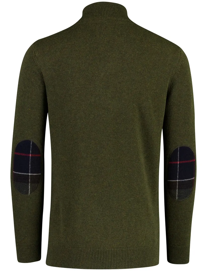 Barbour houthakker groen gestreept halffills zip