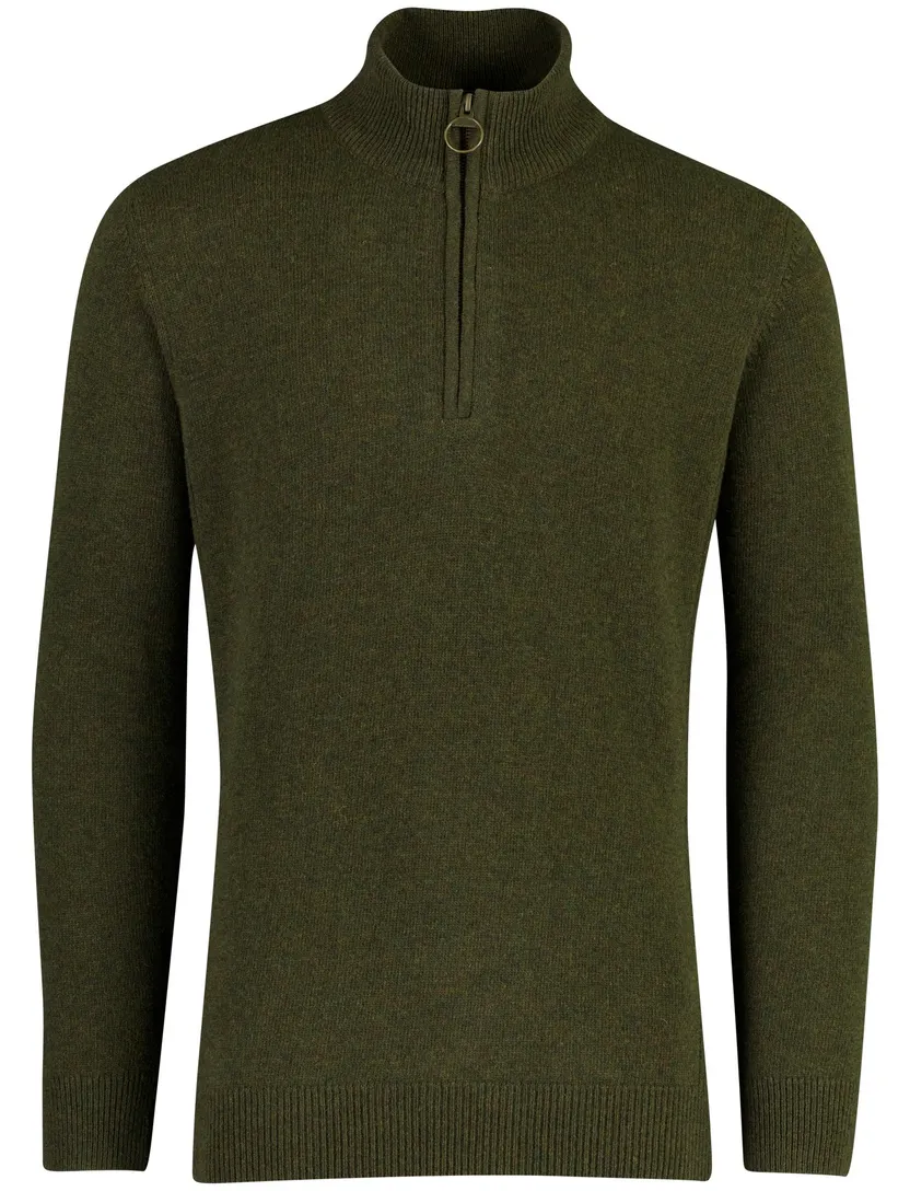 Barbour houthakker groen gestreept halffills zip