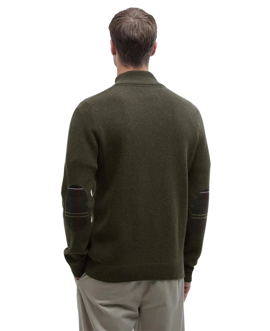 Barbour holden trui gemeleerd donkergroen wol