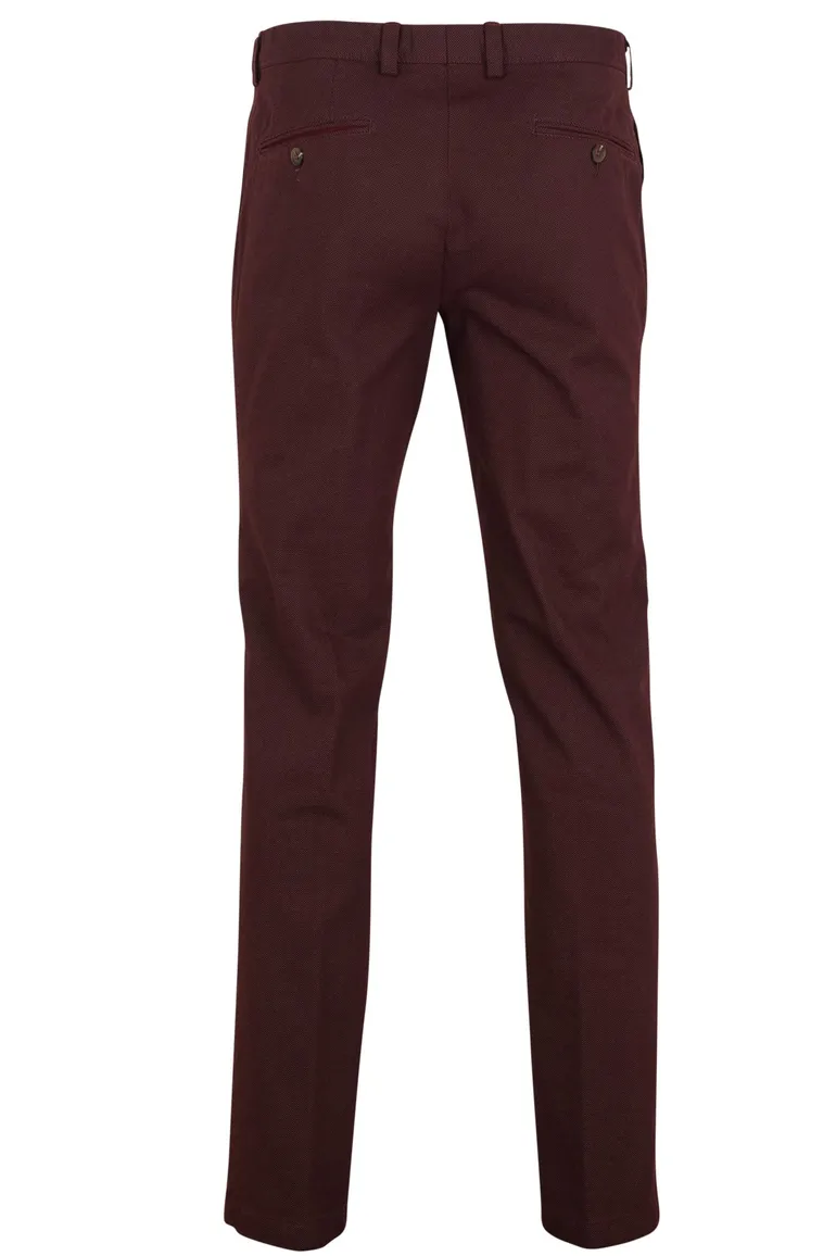 Pantalon Portofino bordeaux structuur
