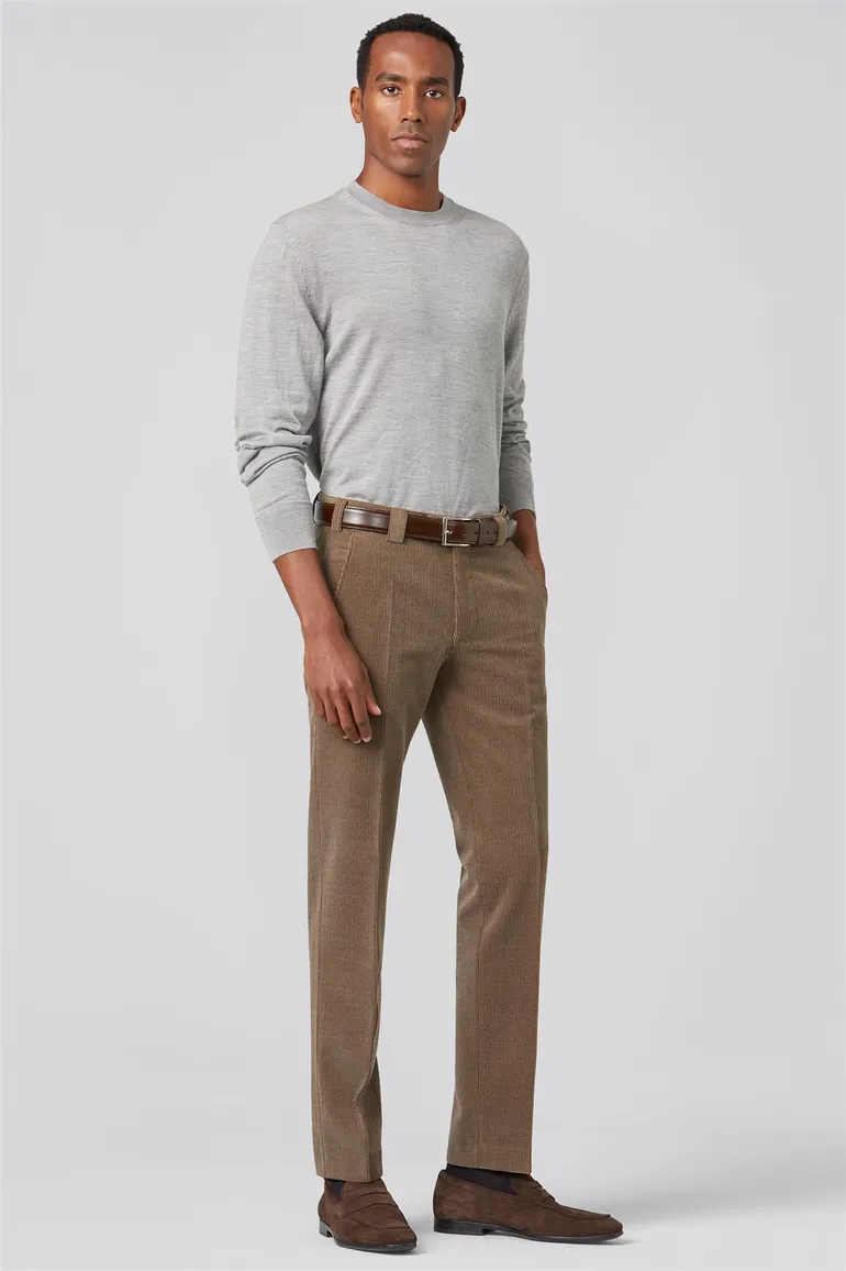Meyer wolcord broek camel Roma