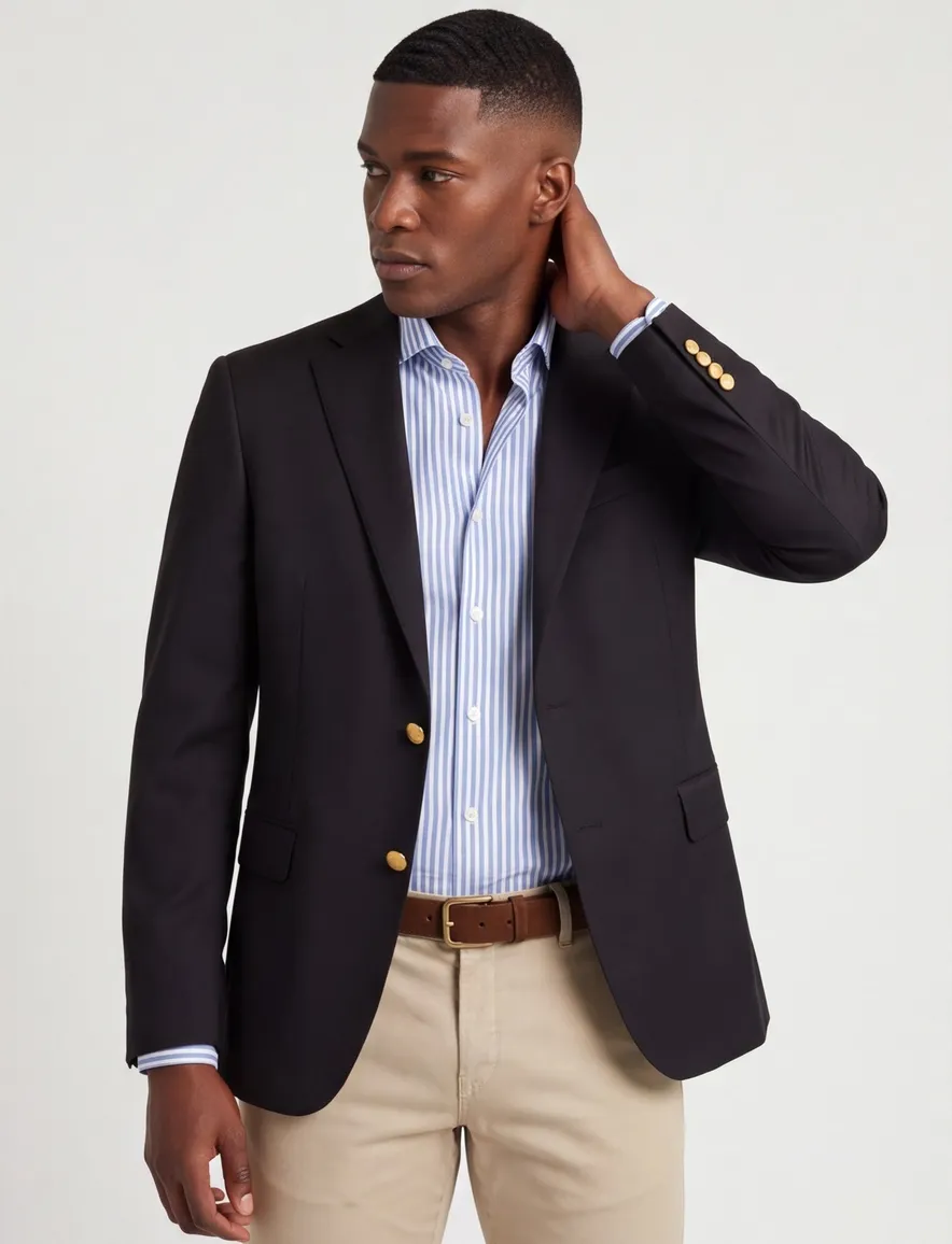 Dressler blazer donkerblauw effen wol normale fit