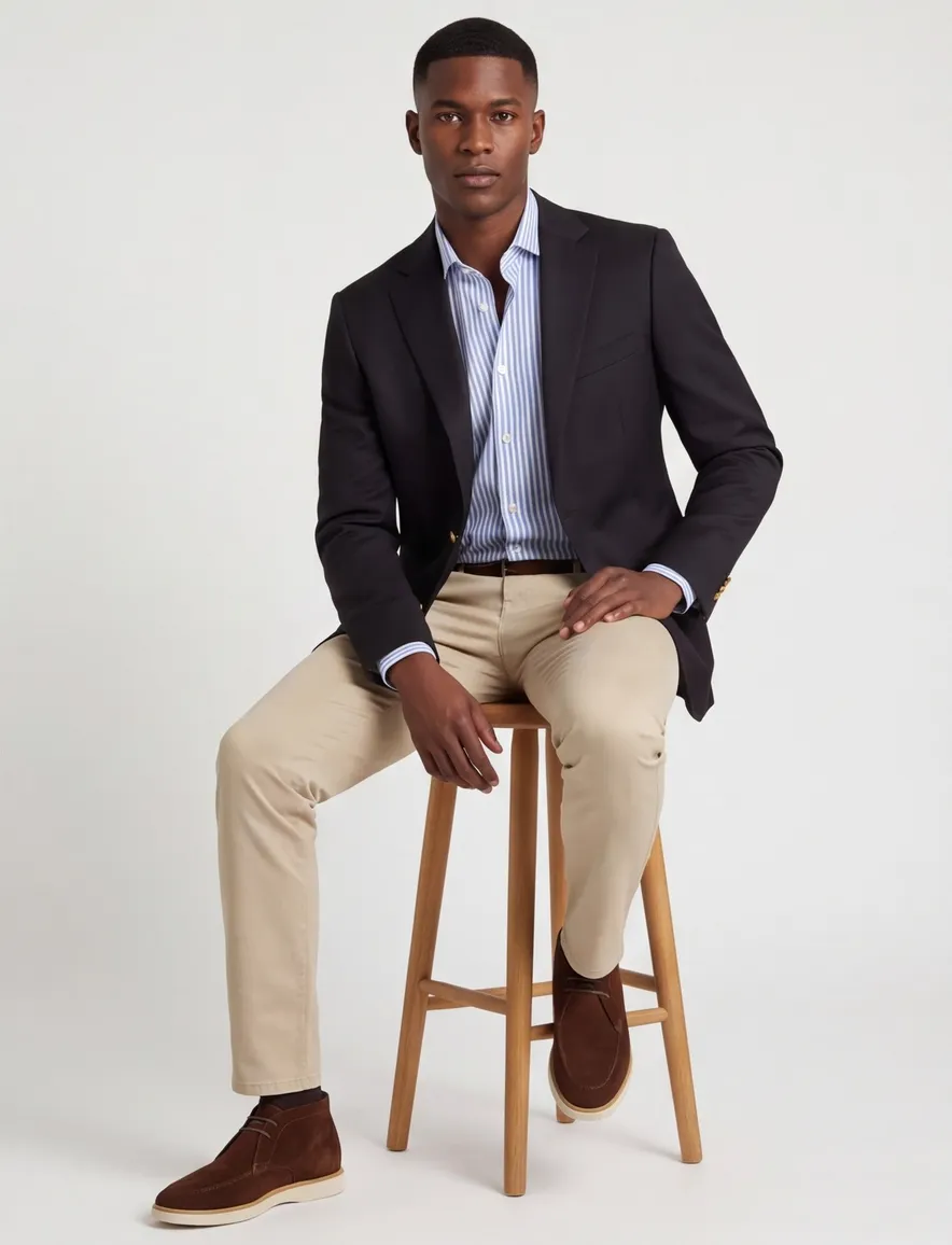 Dressler blazer donkerblauw effen wol normale fit