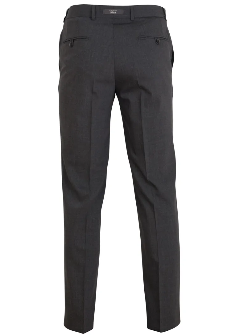 Pantalon Brax donkergrijs wol model Enrico