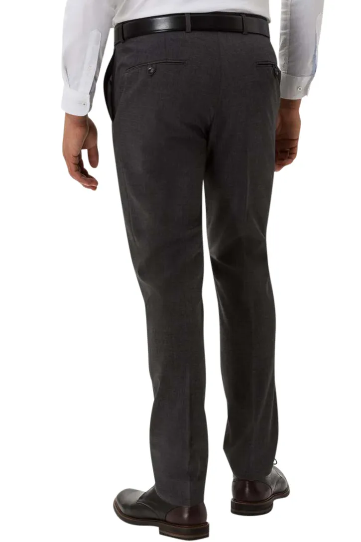 Pantalon Brax donkergrijs wol model Enrico