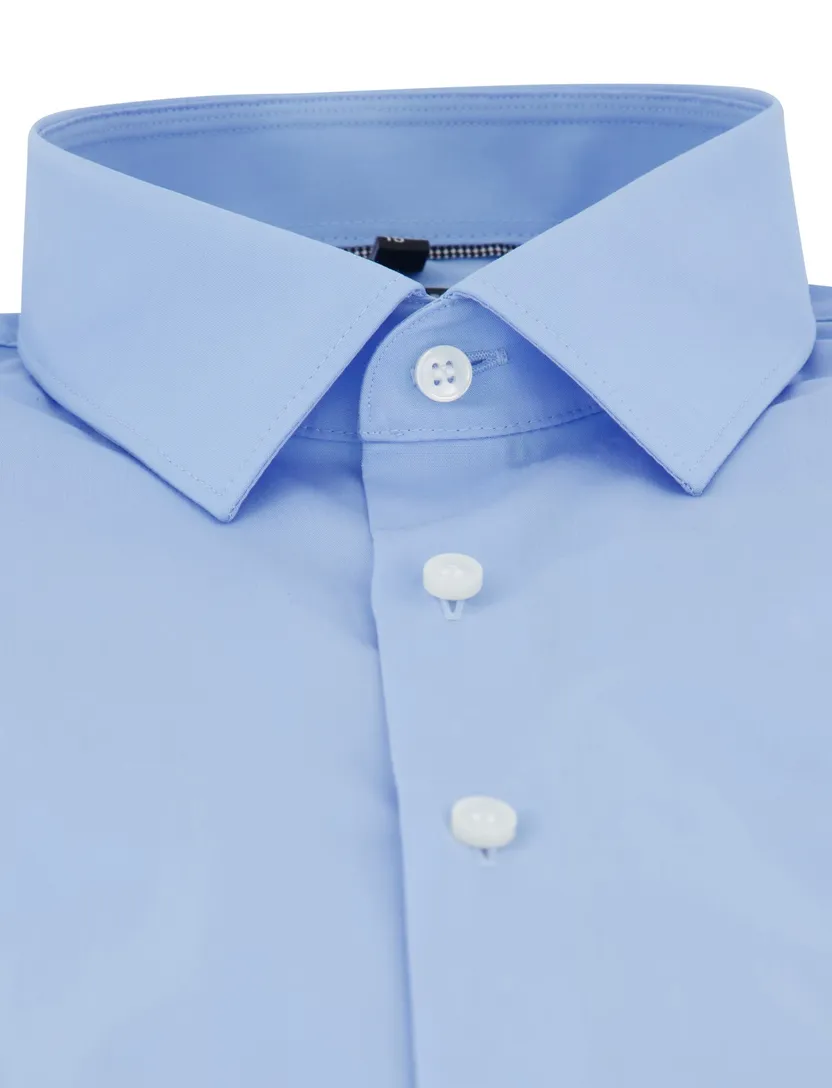 Olymp overhemd lichtblauw super slim stretch katoen