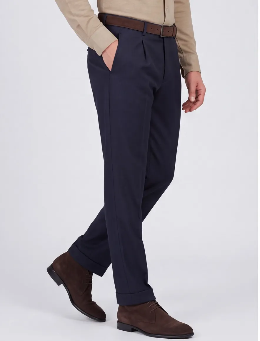 Hiltl pantalon Milano-U wol navy
