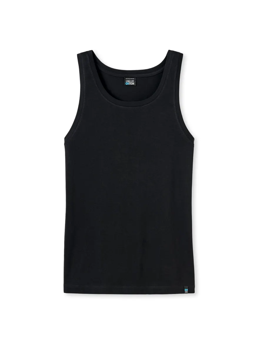5=4 Schiesser long life cotton singlet zwart