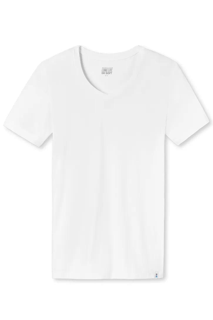 Schiesser t-shirt wit Long Life Soft