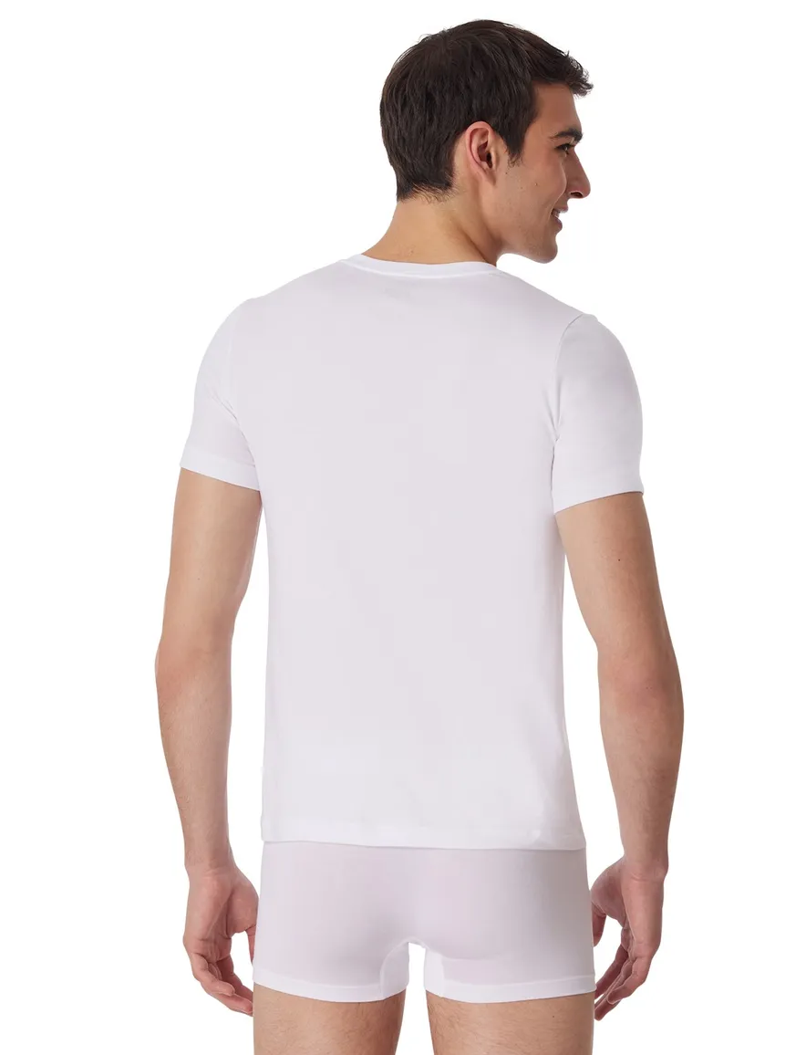 Schiesser t-shirt Long Life Soft ondergoed aanbieding wit