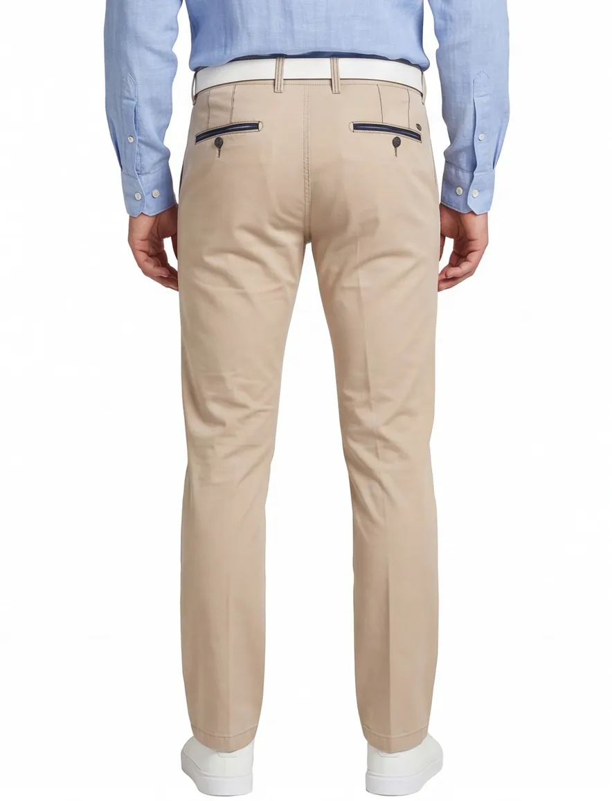 Gardeur Benny-3 broek ecru flatfront
