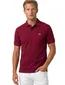 polo Lacoste rood effen katoen wijde fit