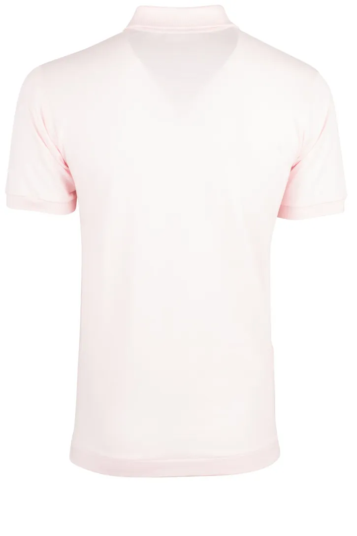 Lacoste polo roze effen katoen wijde fit