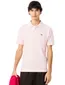 polo Lacoste roze effen katoen wijde fit