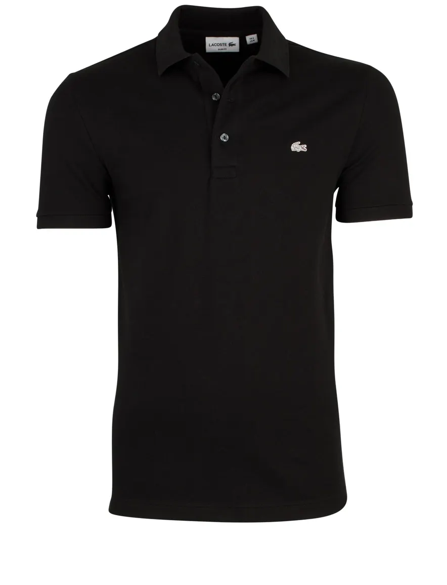 Zwarte polo heren Lacoste Slim Fit